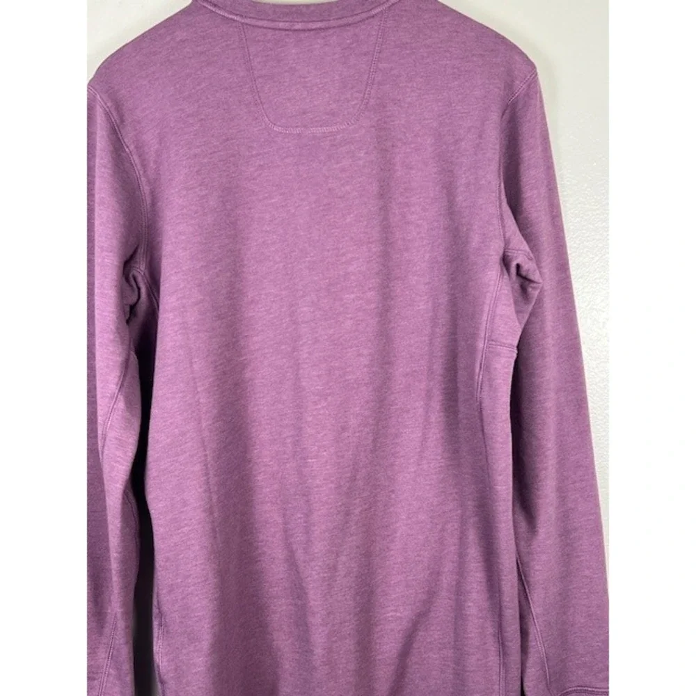 The North Face Mens Medium Purple Long Sleeve Crew Neck Heathered Active Top